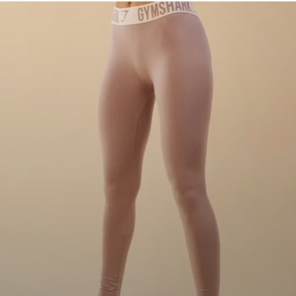 Gym Shark dusty pale pink leggings seamless size large workout stretchy leggings - Picture 7 of 8